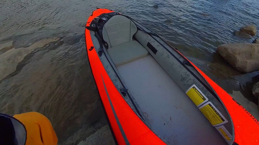 A seat of the Advanced Elements AdvancedFrame Convertible Elite kayak