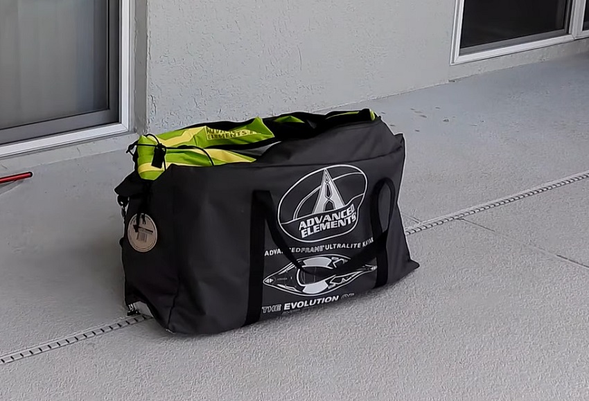 Advanced Elements AdvancedFrame Ultralite kayak packed