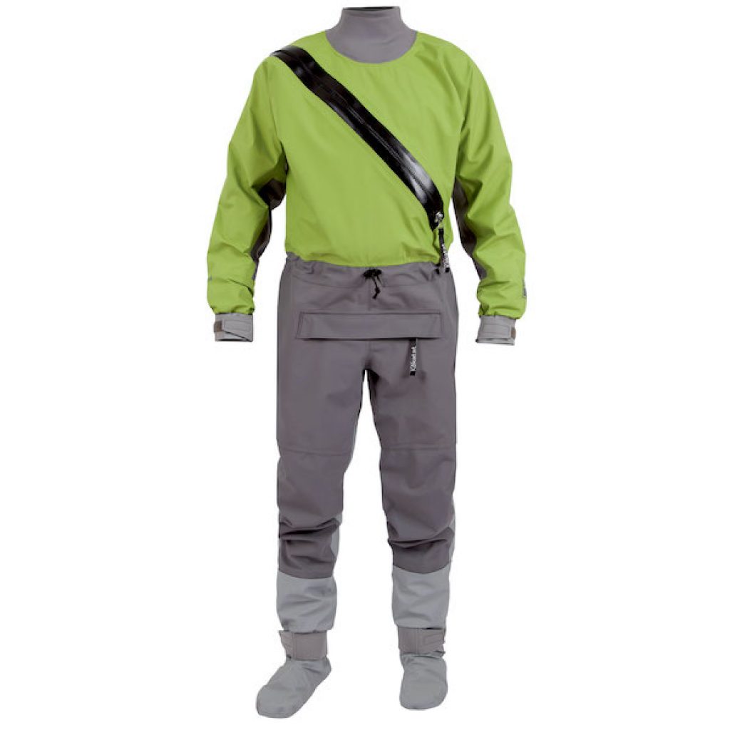 Kokatat Supernova Hydrus Angler semi-dry suit can save your life when kayak fishing in cold weather.
