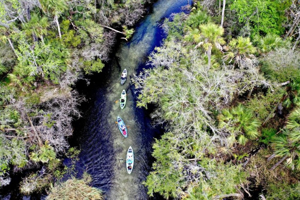 Crescent CK1 Venture kayaks on a small river