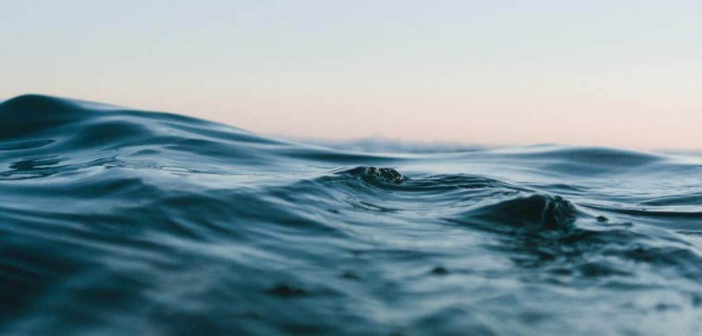 Waves of arctic water