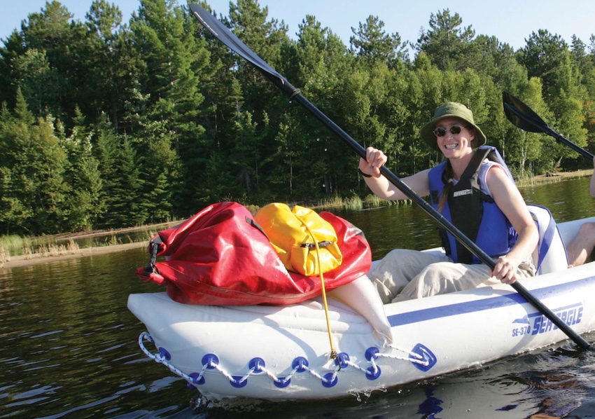 Man in a Sea Eagle kayak