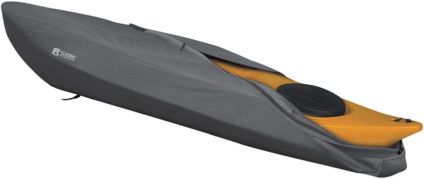 LoneRobe Kayak Covers for Outdoor Storage Kayak Canoe Boat Accessories for Indoor/Outdoor Storage 13.45-14.76 ft Waterproof & UV Protection Kayak Dust Cover 