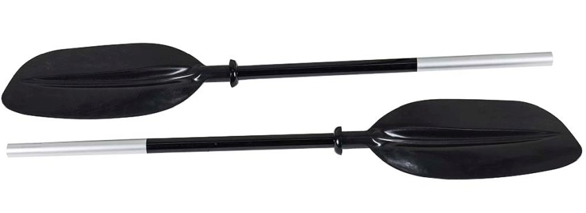 A black split paddle