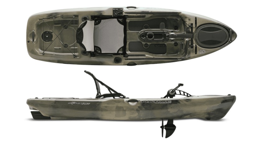 Native pedal-powered kayak