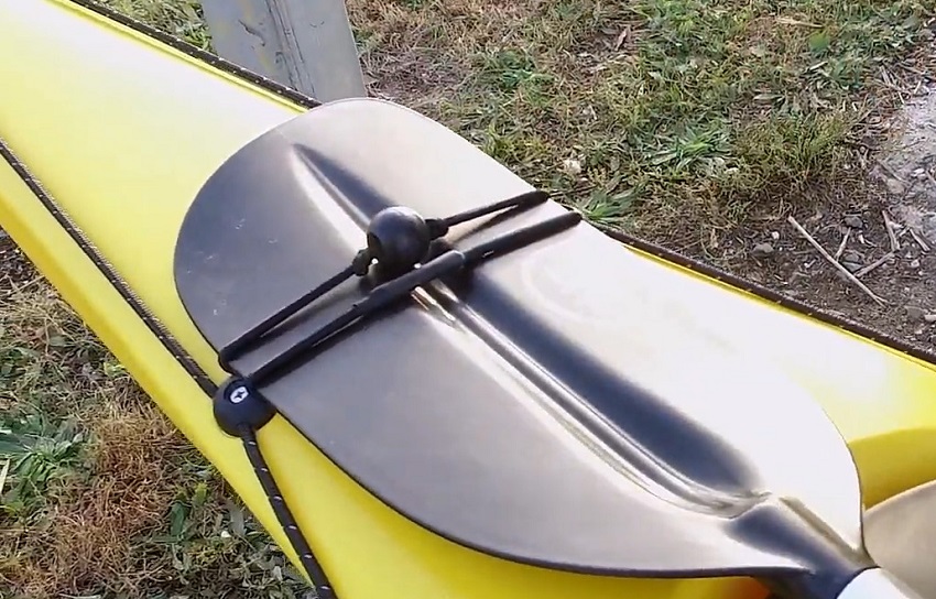 A paddle park system of the BKC SK287 kayak