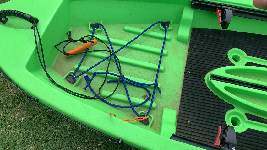 A bow compartment of the Ascend 10T kayak