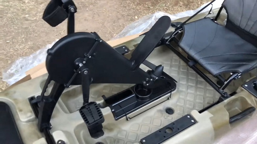 BKC PKDRIVE pedal drive system with an instant reverse function of the BKC PK13 kayak
