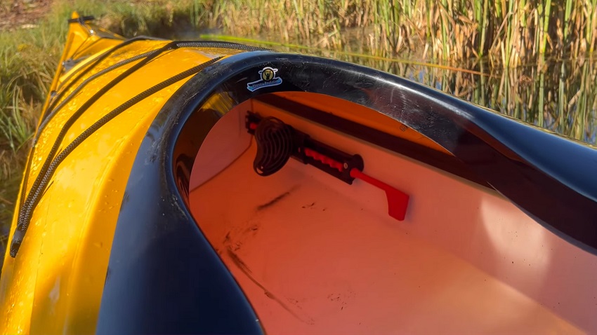 Adjustable footrests of the Eddyline Fathom kayak