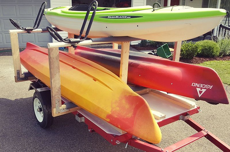 DIY kayak trailer of the good folks at Hiking Earth