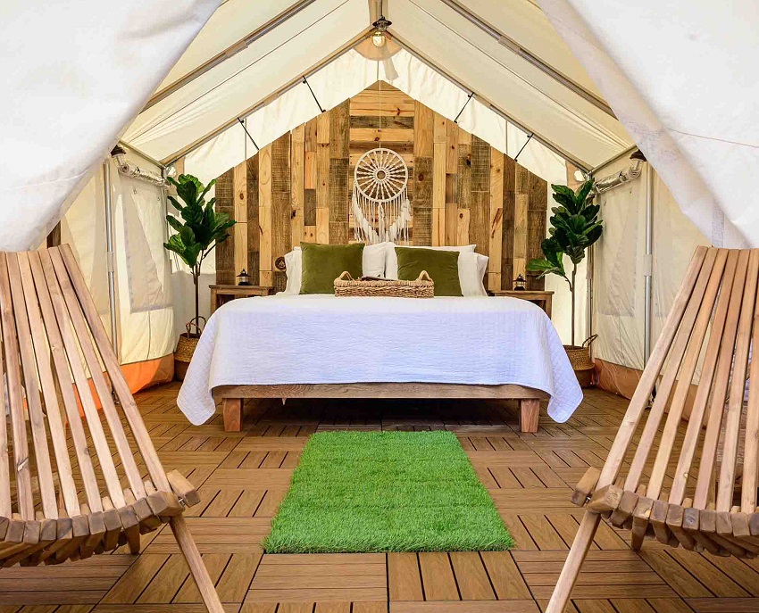 Interior of the White Duck Alpha Canvas Wall Tent