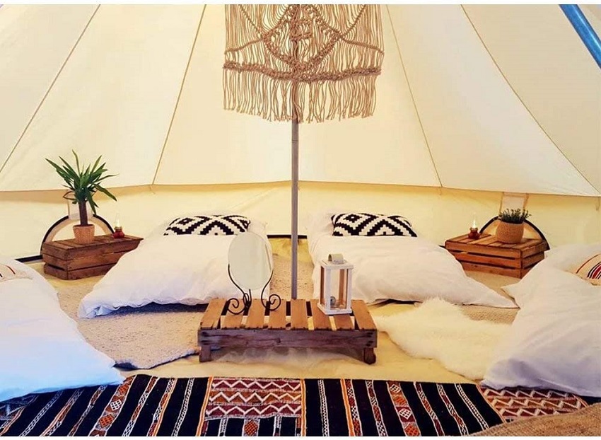 Interior of the PlayDo Cotton Canvas Bell Tent