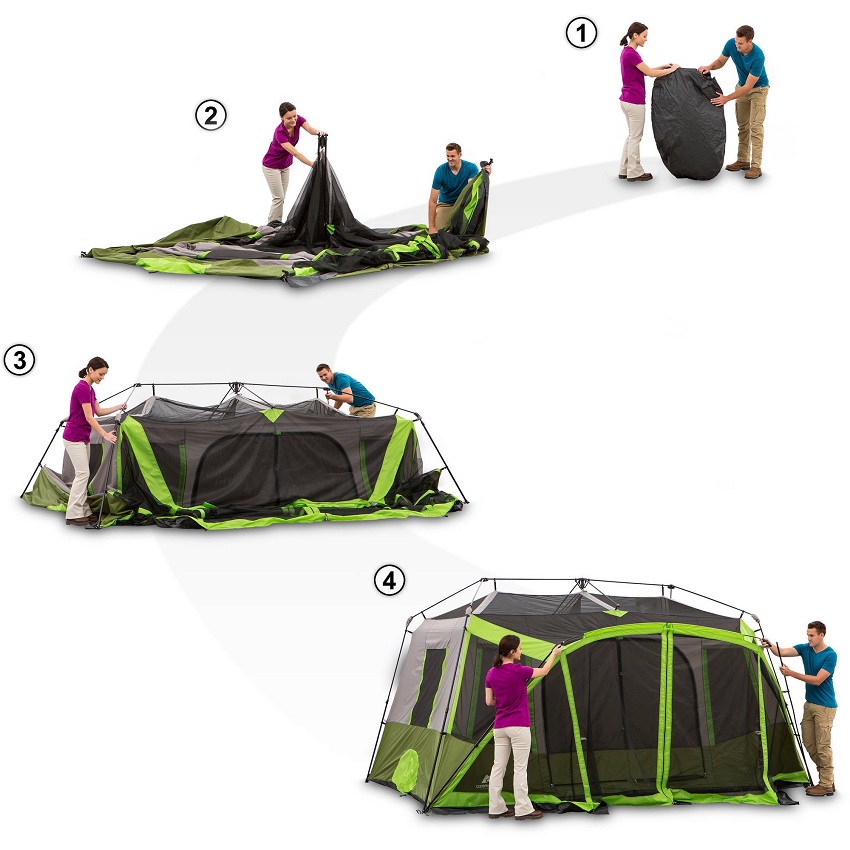 How to set up the Ozark Trail 9-Person Instant Cabin Tent 