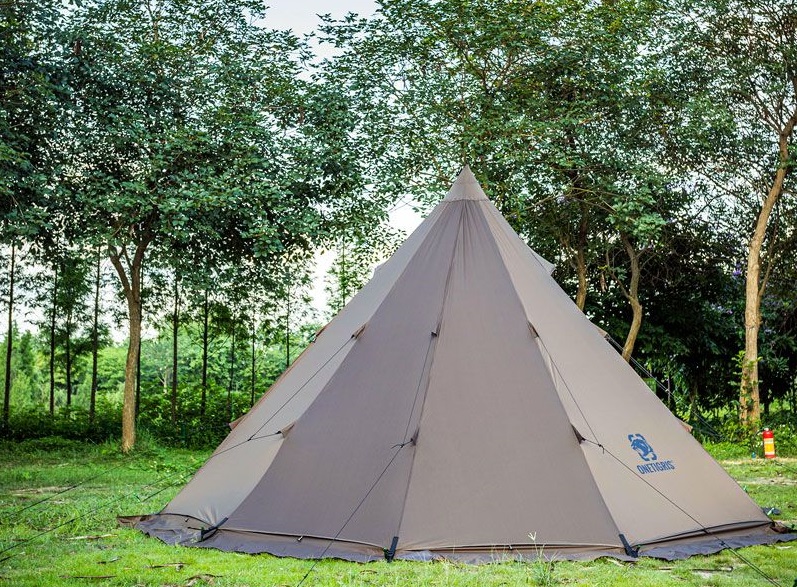 OneTigris Rock Fortress Hot Tent pitched in the woods