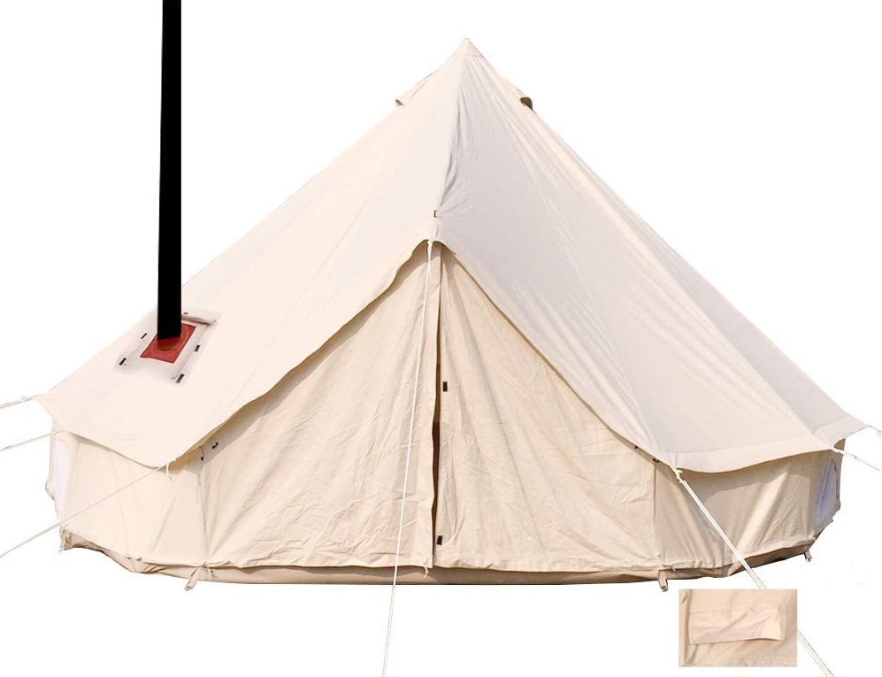 UNISTRENGH 4-Season Waterproof Cotton Canvas Bell Tent