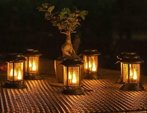 Five candle lanterns