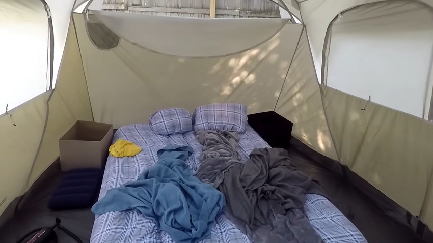 Coleman 6-Person WeatherMaster Cabin Camping Tent inside
