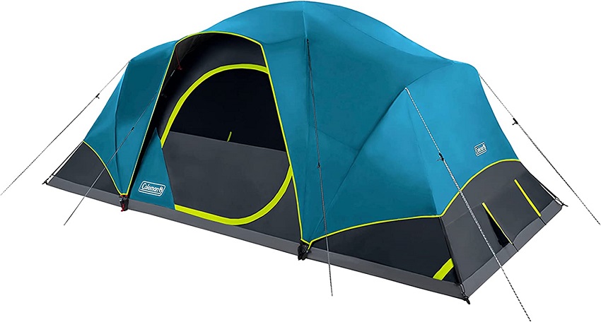 Coleman Skydome 10-Person Camping Tent with Dark Room Tech 