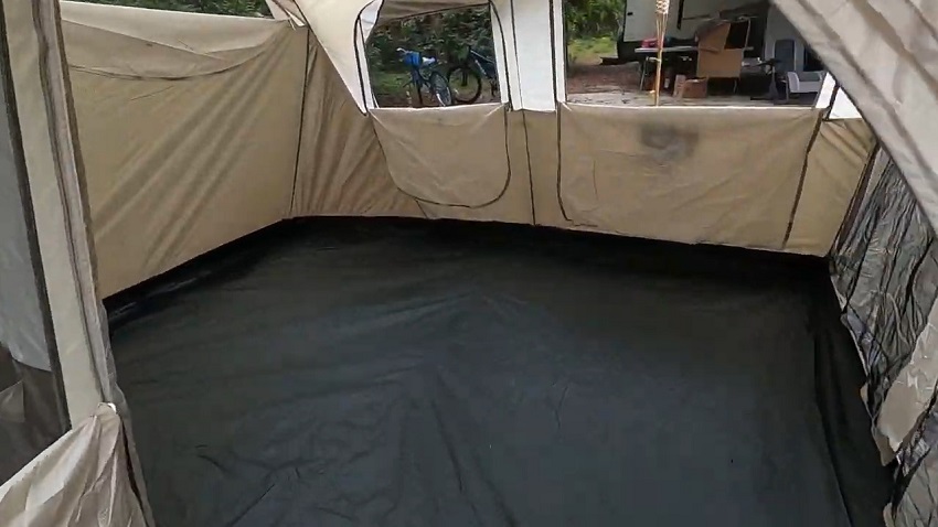 Coleman WeatherMaster 6-Person Tent with Screen Room inside