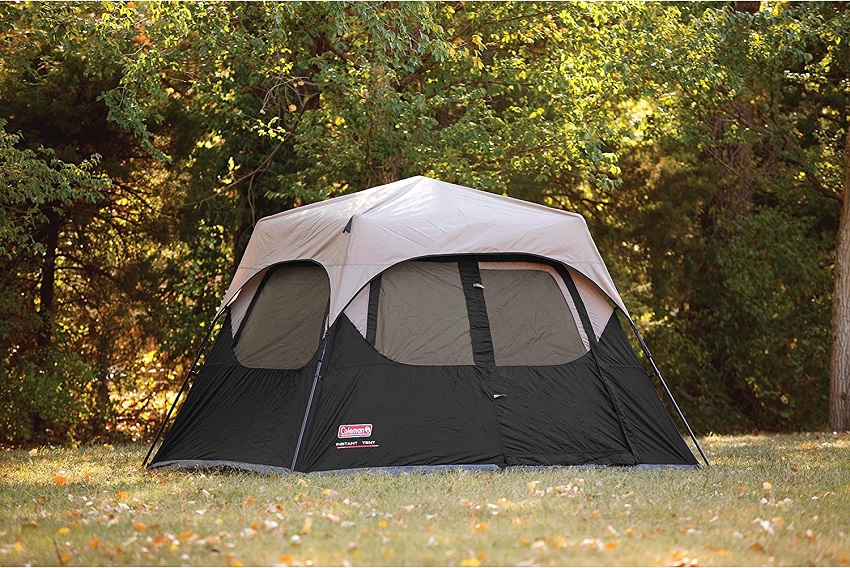 Coleman camping tent with a removable rainfly