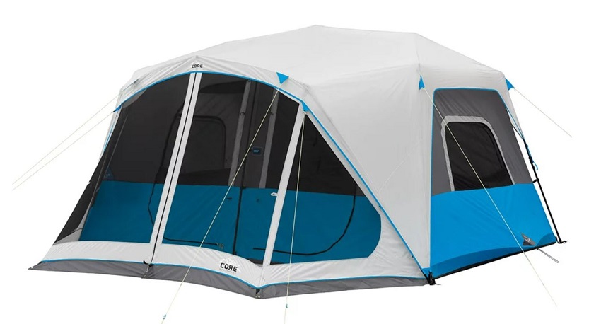 Core Equipment 14' x 10' Lighted Instant Cabin Tent with Screen Room