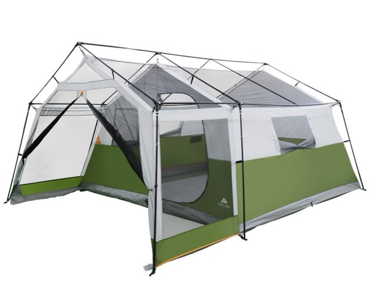 Zippered no-see-um mesh windows on the left and right side of the Ozark Trail 8-Person Family Cabin Tent with Screen Porch 
