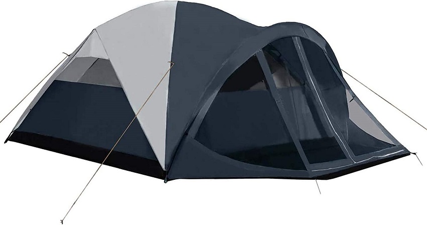 Pacific Pass 6 Person Family Dome Tent with Screen Room