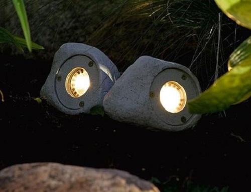 Two rock garden lights 