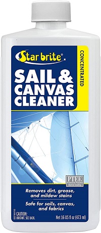 A bottle of Sail & Canvas cleaner