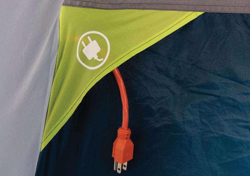 An E-port on the Ozark Trail 10-Person Family Camping Tent 