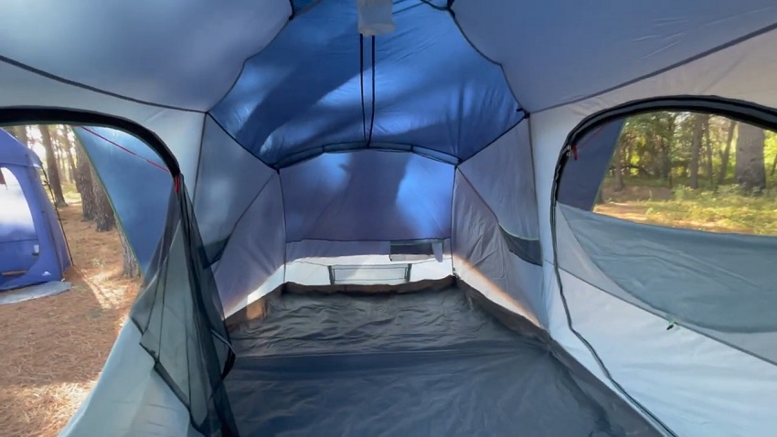 Interior of the Coleman Skydome 12-Person XL Tent