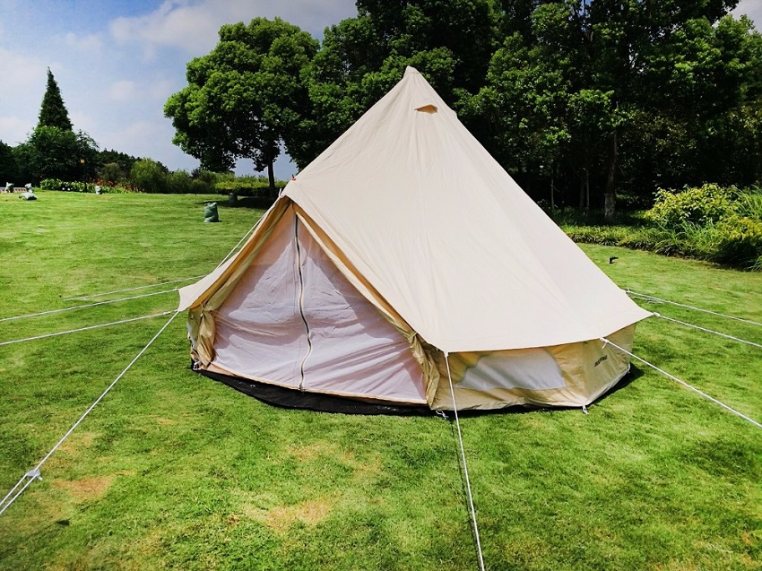 Danchel Canvas Yurt Cotton Bell Tent pitched on the grass