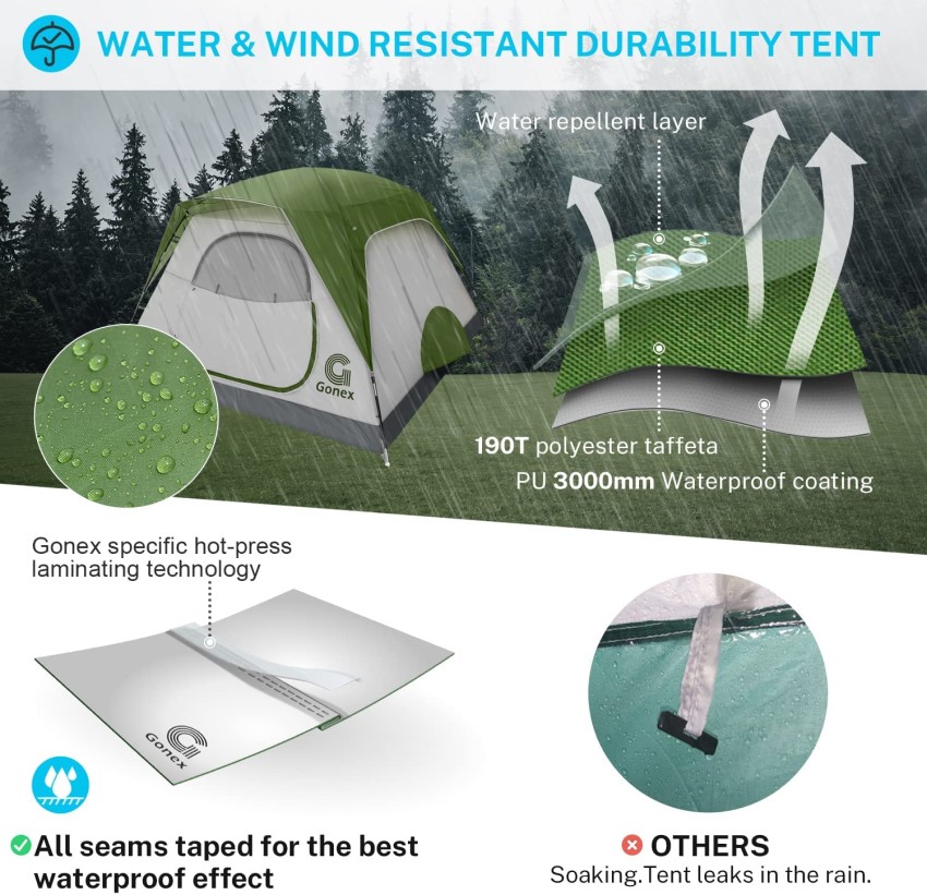 Gonex water and wind resistant durability tent