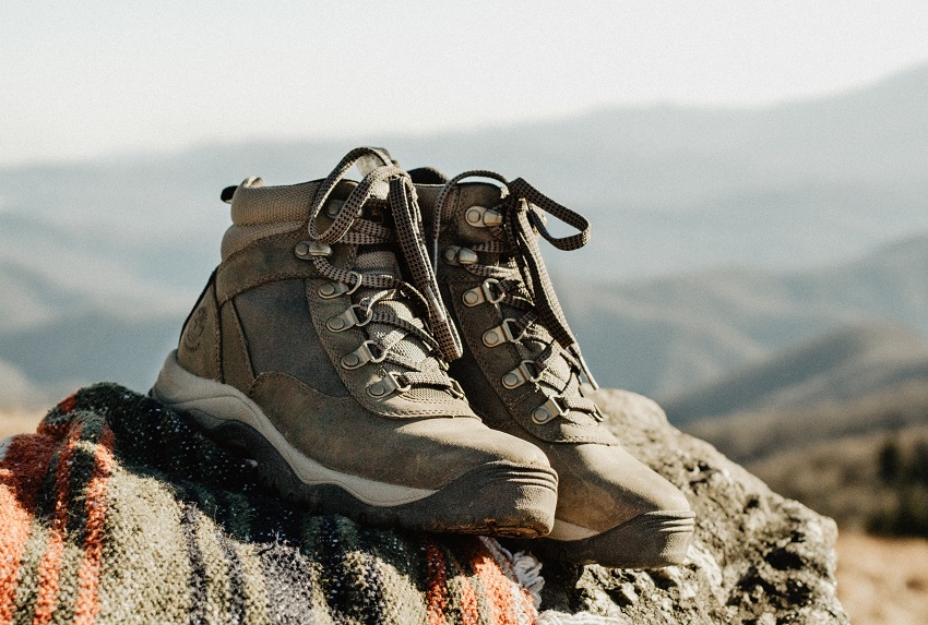A pair of hiking boots