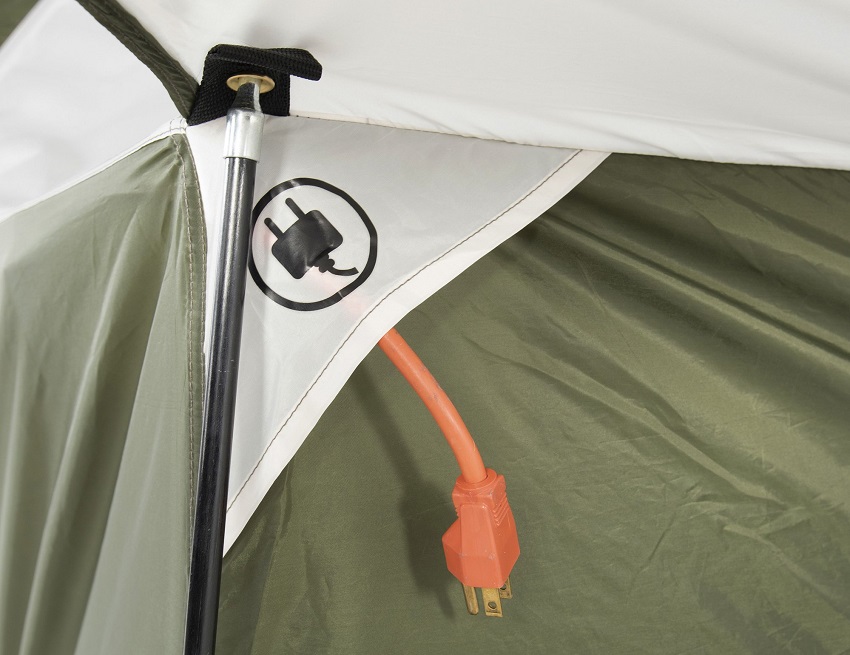 An E-Port on the Ozark Trail Hazel Creek 8-Person Lodge tent
