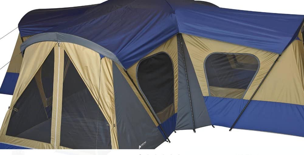 Doors and vestibules of the Ozark Trail Base Camp 14-Person Cabin Tent