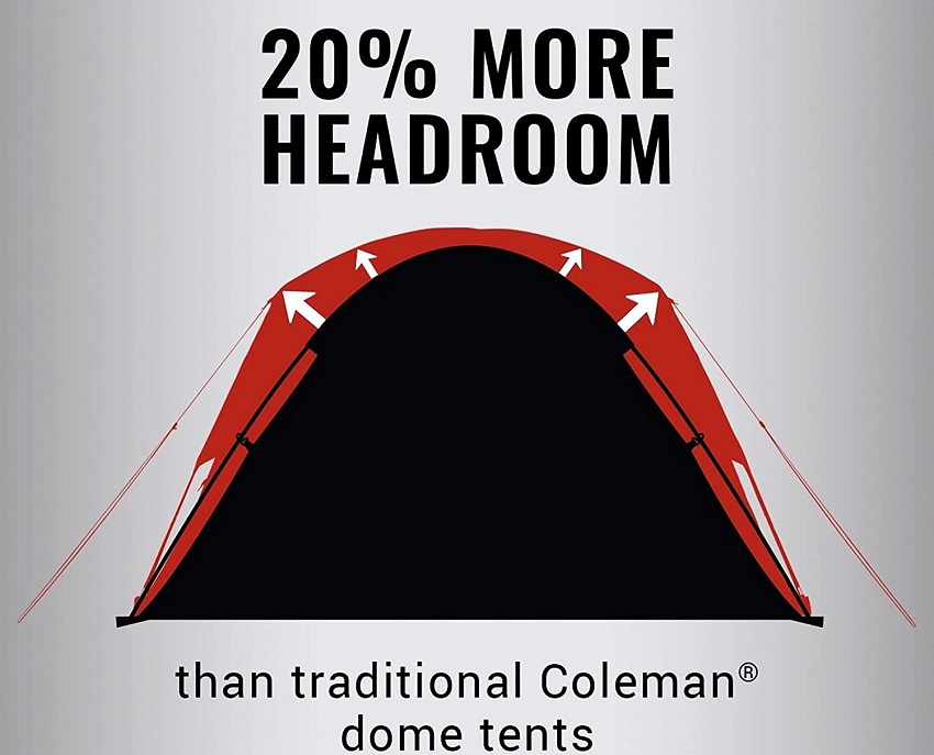 Coleman Skydome 4-Person Tent headroom