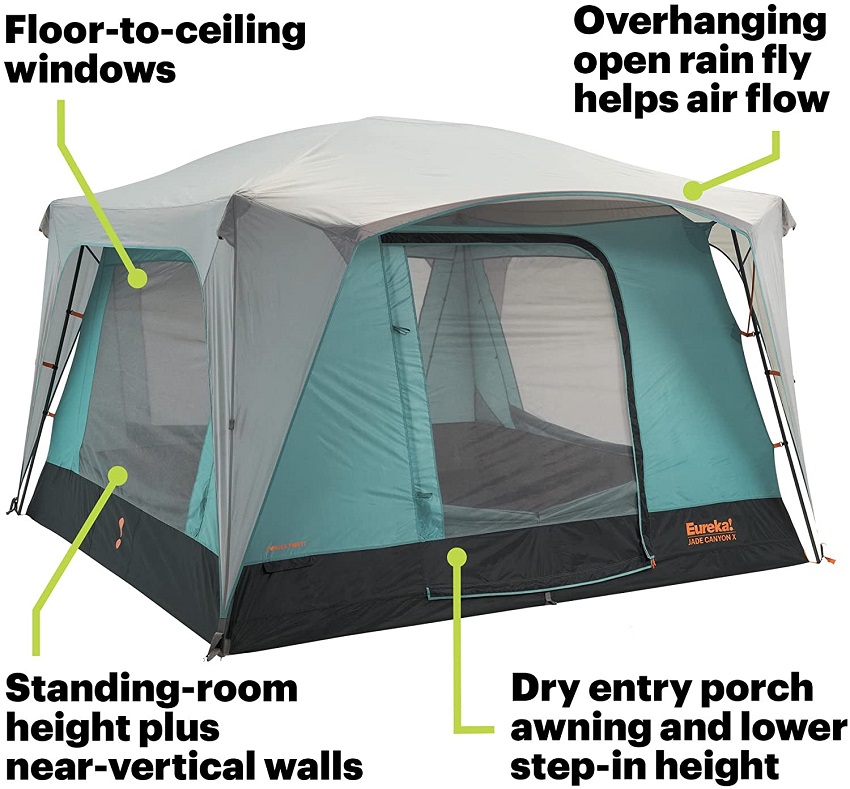 Features of the Eureka Jade Canyon X4 Person Tent