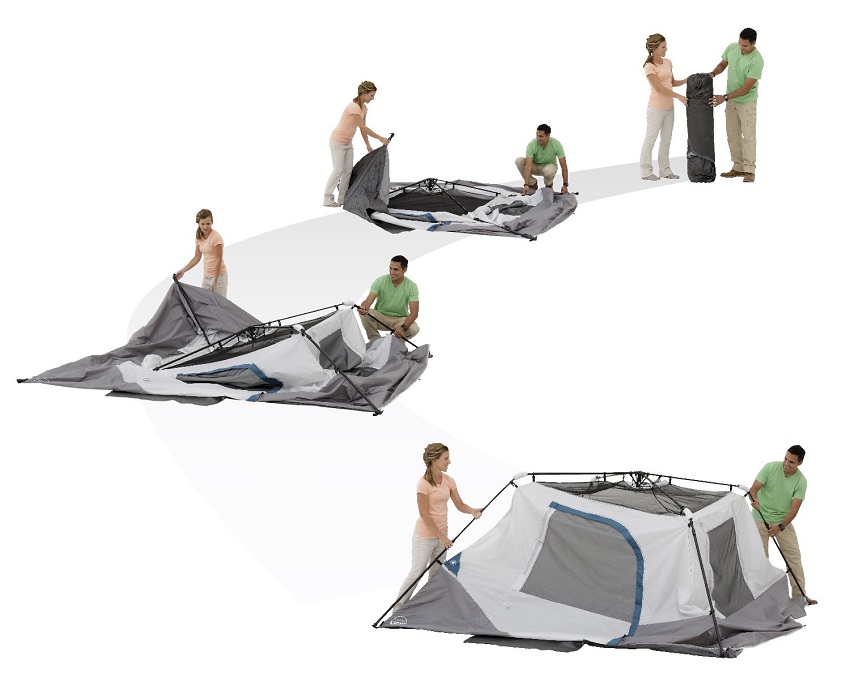 Ozark Trail 6-Person Instant Cabin Tent setup process