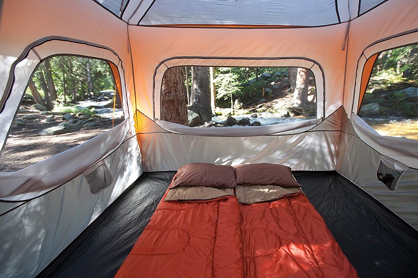 Inside of the Coleman Hooligan 4-Person Backpacking Tent