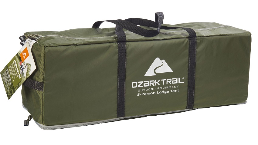 Ozark Trail Hazel Creek 8-Person Lodge tent packed size