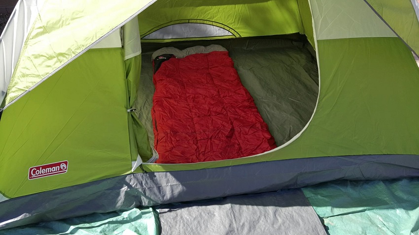 Coleman Sundome 4-Person Camping Tent inside