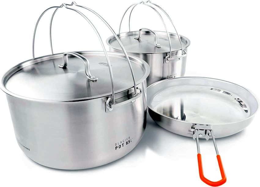 GSI Outdoors Glacier Stainless Troop Cooking Set