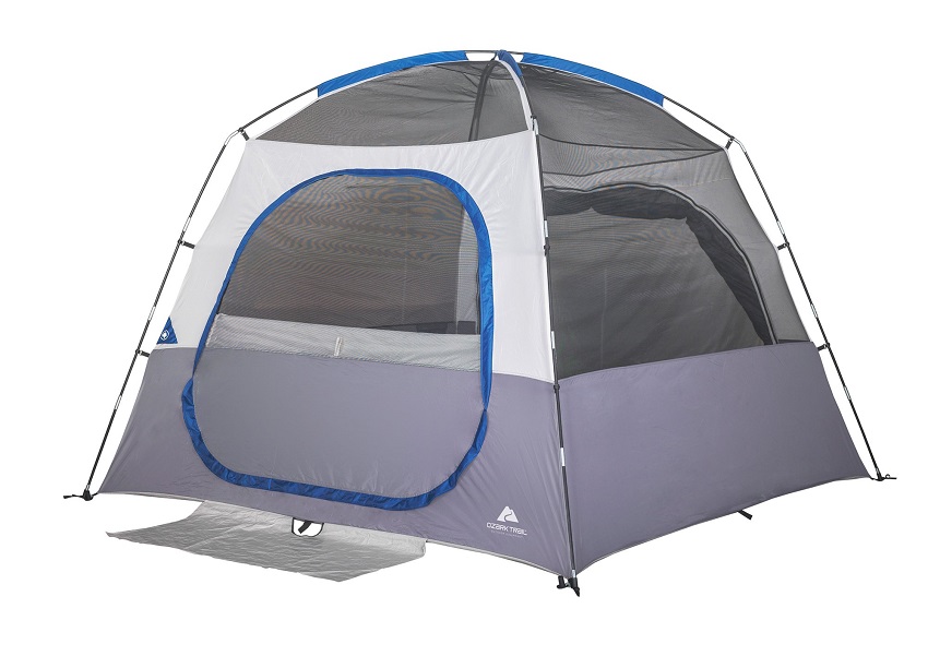 Mesh windows and ceiling of the Ozark Trail 5-Person Dome Tent