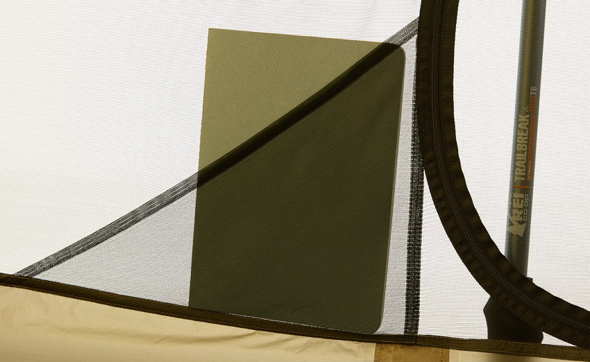 A mesh pocket inside the REI Co-op Flash Air 1 Tent