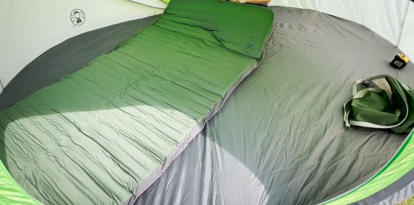 Inside of the Coleman 4-Person Popup Tent