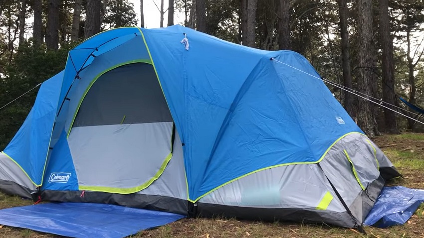 Coleman Skydome 8-Person Tent with a rainfly