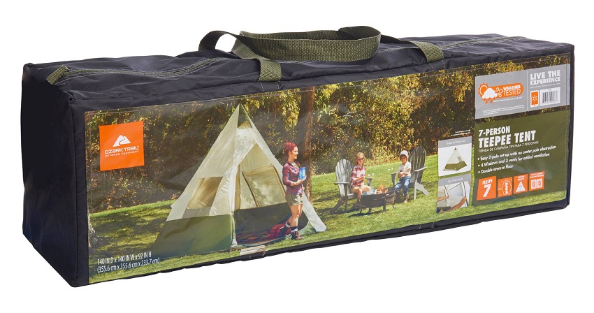 Ozark Trail 7-Person Trail Cabin Tent packed size