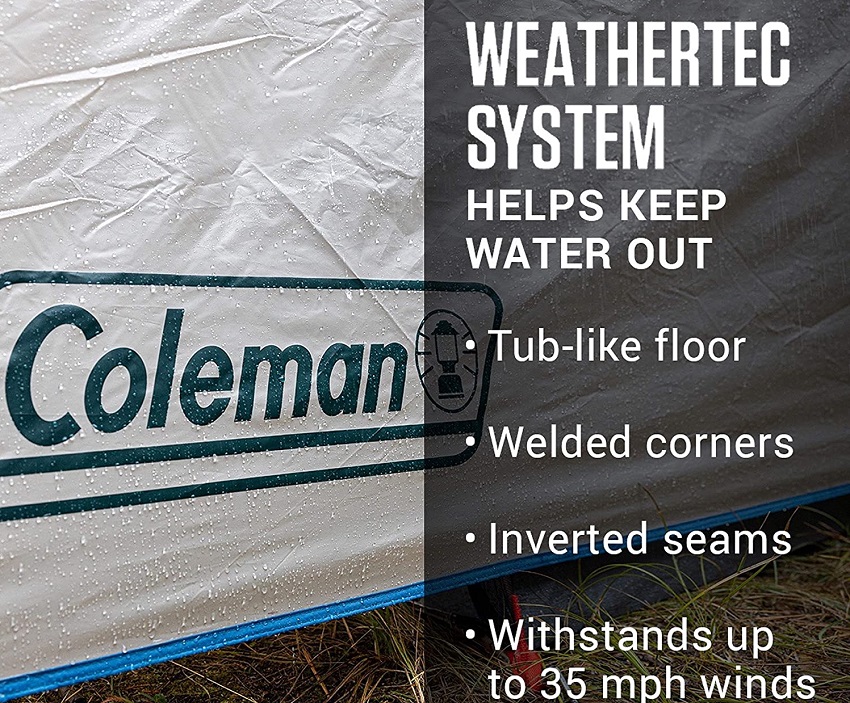 Coleman 4-Person Cabin Tent with Screened Porch WeatherTec system