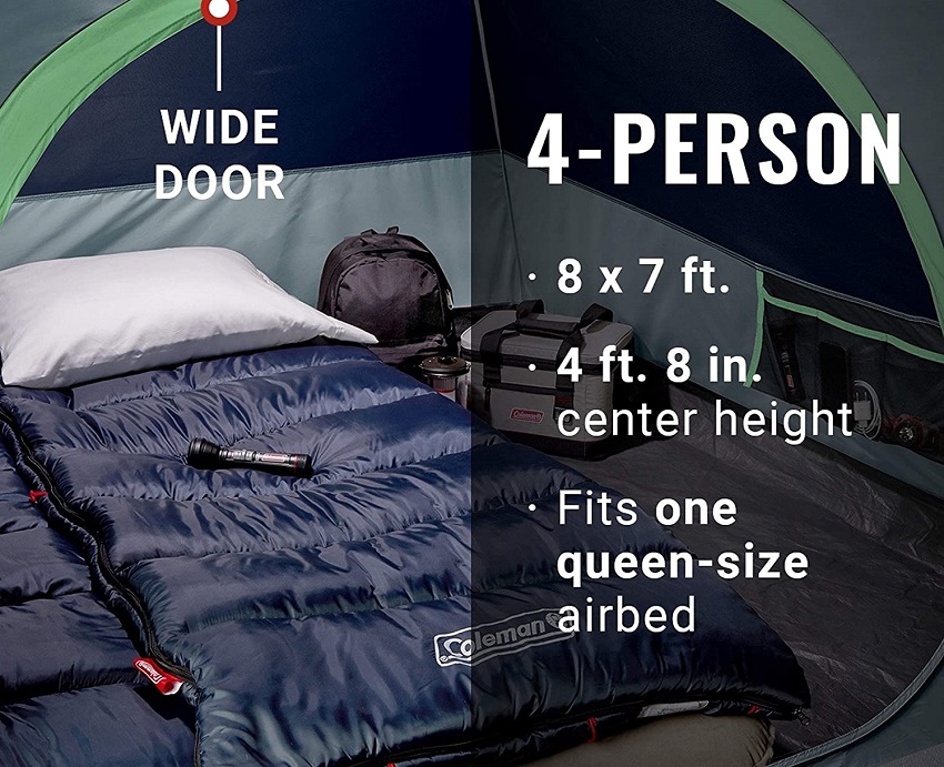 Coleman Skydome 4-Person Tent wide door